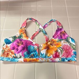 Terra & Sky Floral Bikini Top - Multicolor